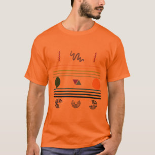 Färgglada geometriska former Abstrakt modern minim T Shirt