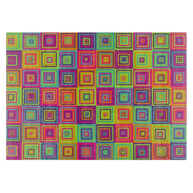 Färgglada geometriska fyrkanter (Framsidan)