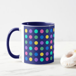 Färgglada geometriska prickar Drickyta Design -  Mugg