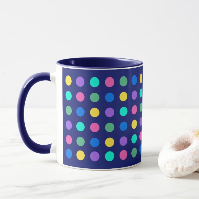 Färgglada geometriska prickar Drickyta Design -  Mugg (Med munk)