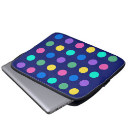 Färgglada geometriska prickar laptop fodral