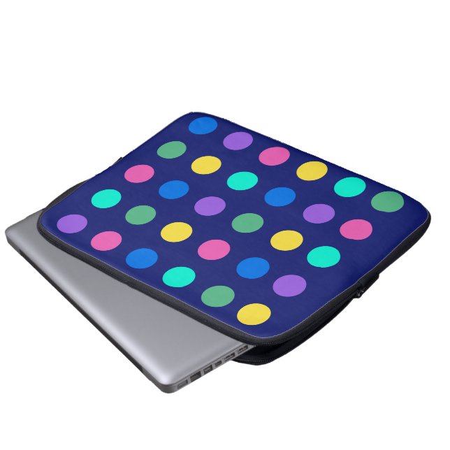 Färgglada geometriska prickar laptop fodral (Framre botten)