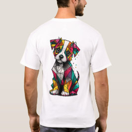 Färgglada Geometriska Valp T-Shirt – Modern Hundko