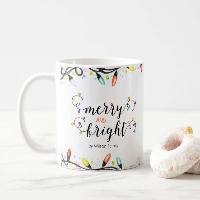 Färgglada Glada och Ljus för Högtidsfirande Kaffemugg (Med munk)