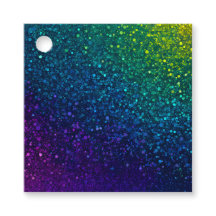 Färgglada glitterkonstpresenttaggar