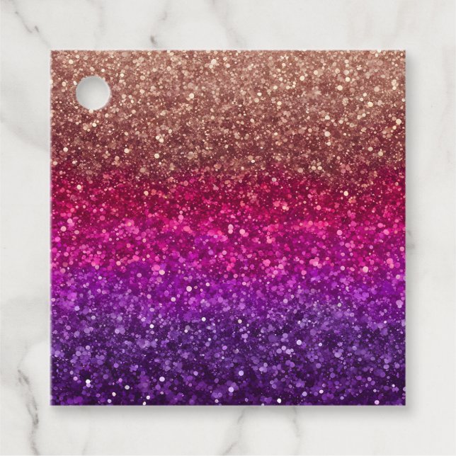 Färgglada glitterkonstpresenttaggar gåvor etiketter (Framsida)