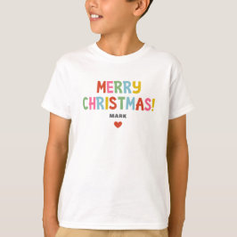 Färgglada God Jul Matchande Familj Pojkar T Shirt