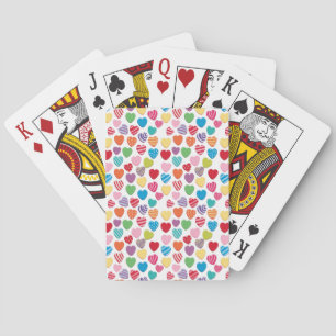 färgglada godis Alla hjärtans dag hjärtmönster  Casinokort