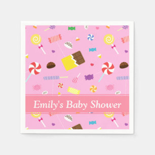 Färgglada Godis-tema För Flickbarns Shower Servett