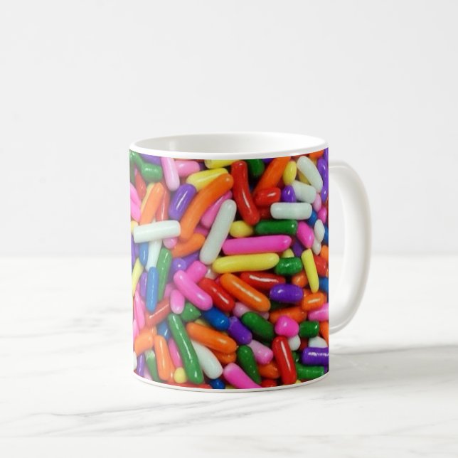 Färgglada godisprydnader kaffemugg (Framsida höger)