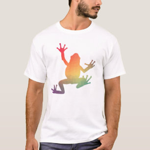 Färgglada Gradient Groda Älskare Gåvor T Shirt