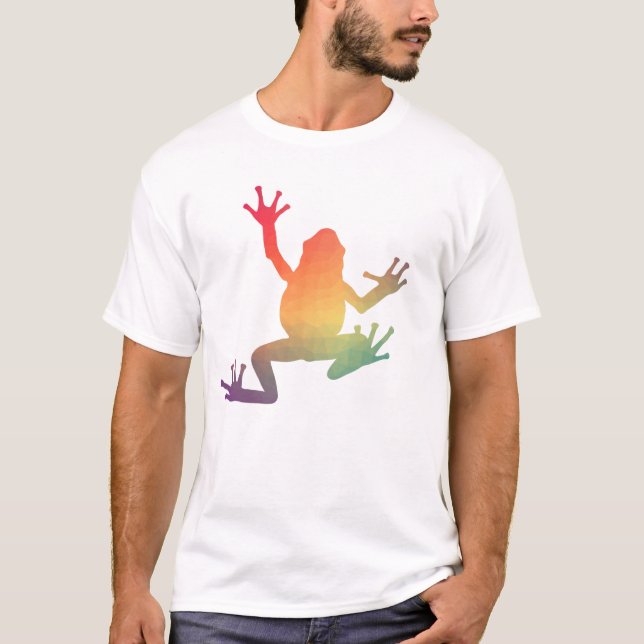 Färgglada Gradient Groda Älskare Gåvor T Shirt (Framsida)