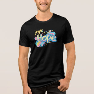 Färgglada Graffiti med Hopp - Y2K Glitter Estetik T Shirt