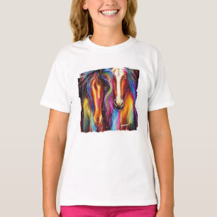 Färgglada hästar T-shirt