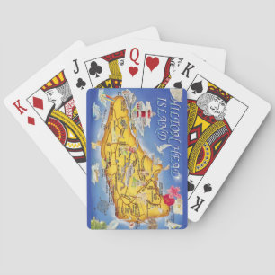 Färgglada Hilton Head SC-kortlek med karta Casinokort