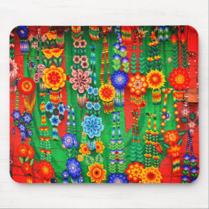 Färgglada Hippie Blommönster Musmatta