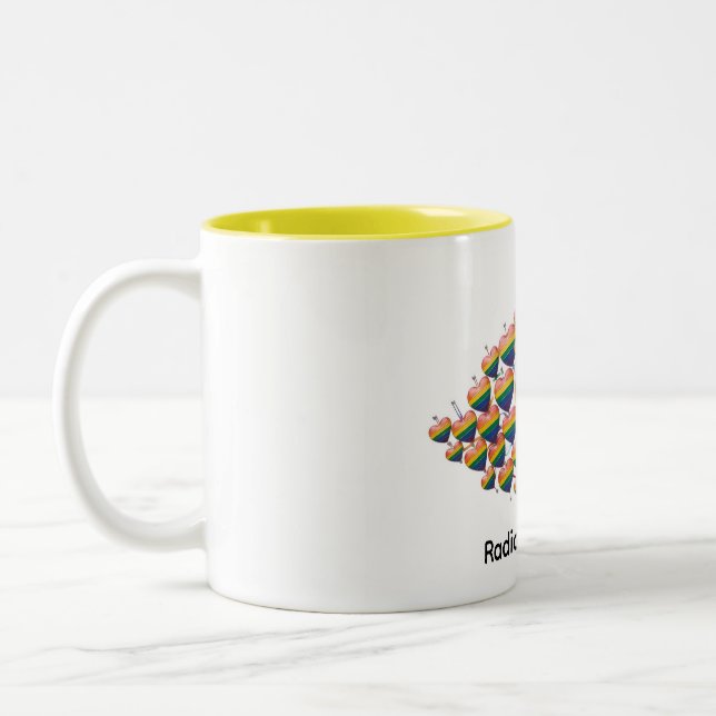 Färgglada Hjärtan Kaffe Mugg (Vänster)