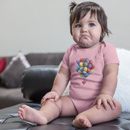 Färgglada hjärtformade ballonger t shirt