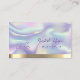 Färgglada Holografiska, Lägg Till Din Logo Visitkort