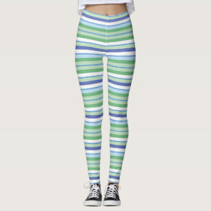 Färgglada horisontella ränder leggings