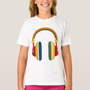 Färgglada Hörlurar – Rollig Musikdesign för Barn  T Shirt