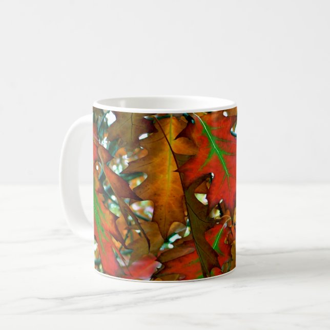 Färgglada höstlöv kaffemugg (Framsida vänster)