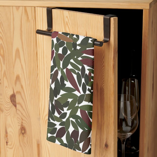 Färgglada höstlöv kökshandduk (Thirds Fold)