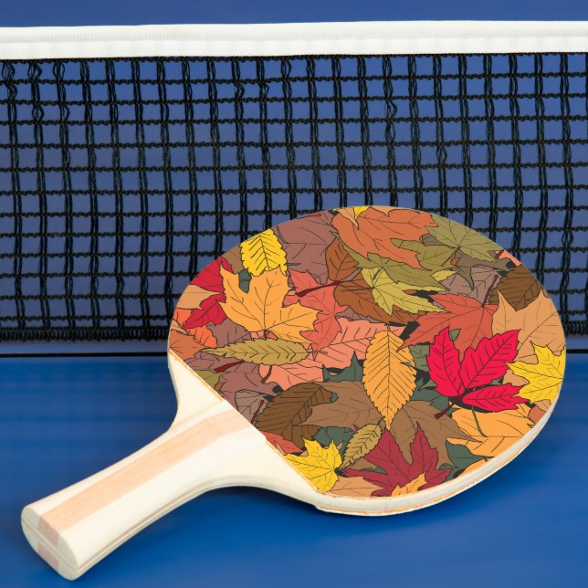 Färgglada höstlöv pingisracket (Insitu)