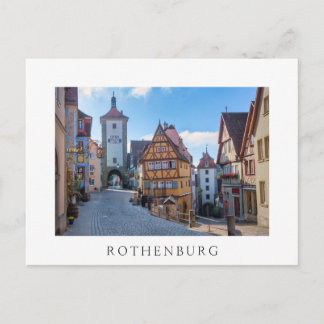 Färgglada hus i Rothenburg, Tyskland Vykort
