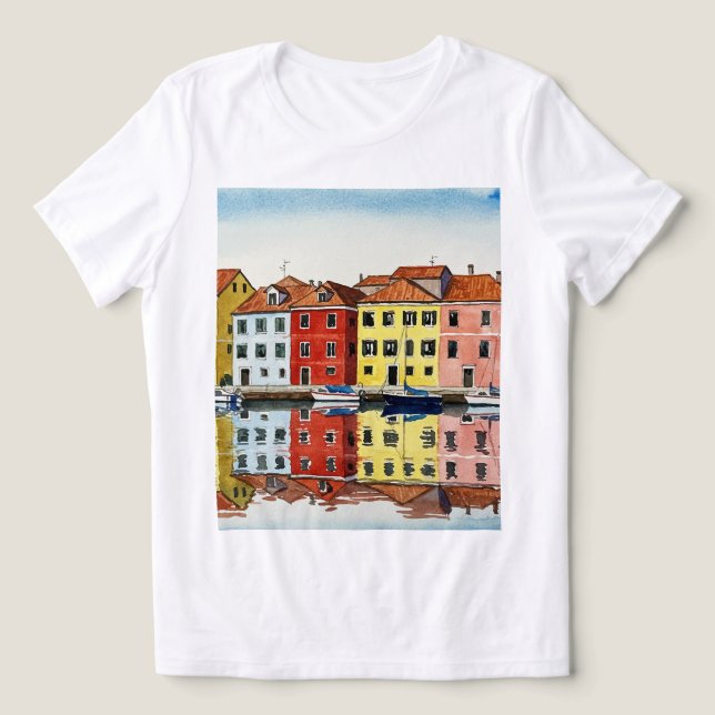 Färgglada hus t shirt (Design Framsida)