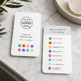 Färgglada Ikoner | Sociala Medier Modern Logo Visitkort