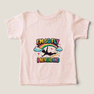 Färgglada ”I'm So Fly I Neverland” Småbarns Tri-Bl T Shirt