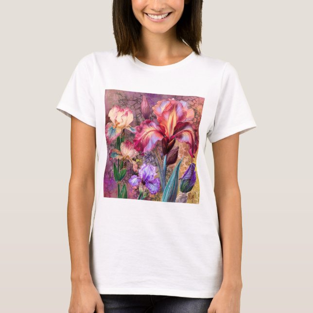 Färgglada Irisar T-Shirt (Framsida)