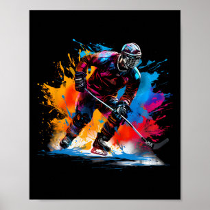 Färgglada ishockey poster