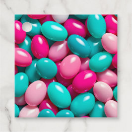 Färgglada Jelly Bean-konstpresenttaggar Gåvor Etiketter