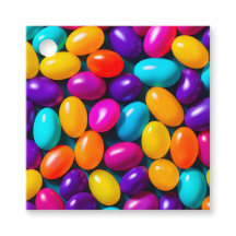Färgglada Jelly Bean-konstpresenttaggar