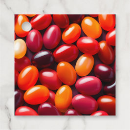 Färgglada Jelly Bean-konstpresenttaggar Gåvor Etiketter
