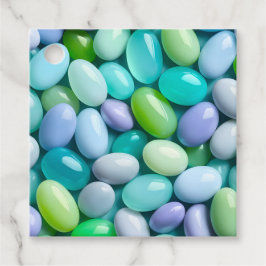 Färgglada Jelly Bean-konstpresenttaggar Gåvor Etiketter