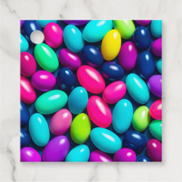 Färgglada Jelly Bean-konstpresenttaggar Gåvor Etiketter