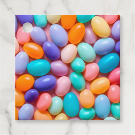 Färgglada Jelly Bean-konstpresenttaggar Gåvor Etiketter