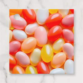 Färgglada Jelly Bean-konstpresenttaggar Gåvor Etiketter