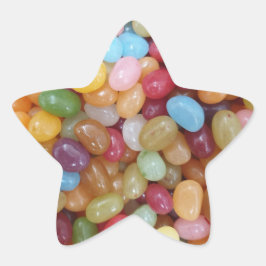 Färgglada Jelly Beans Stjärnformat Klistermärke