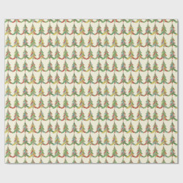 Färgglada julgranar Festive Presentpapper