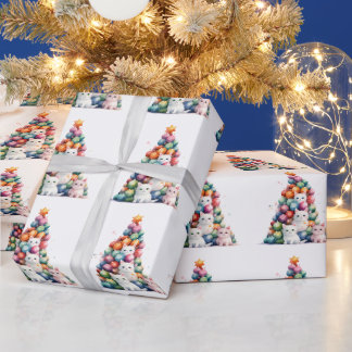 Färgglada julgranskatter presentpapper