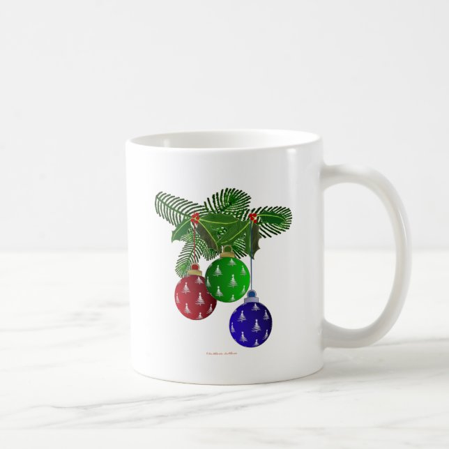 Färgglada julgransprydnader kaffemugg (Höger)