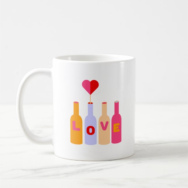 Färgglada kaffekoppar (Vänster)