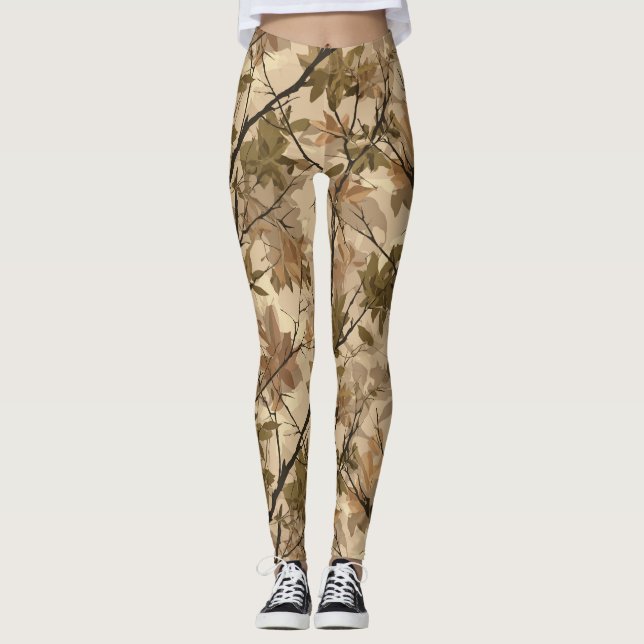 Färgglada Kamouflage Födelsedagspresent Träningskl Leggings (Framsida)