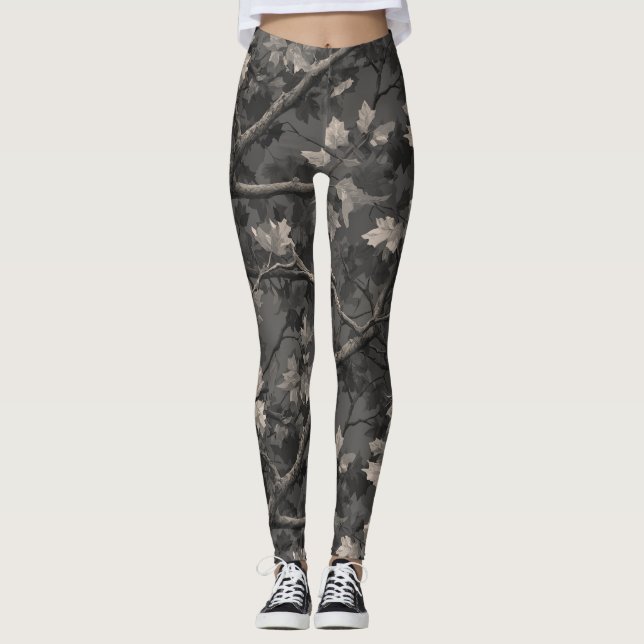 Färgglada Kamouflage Julpresenter Dam Gymnastikklä Leggings (Framsida)