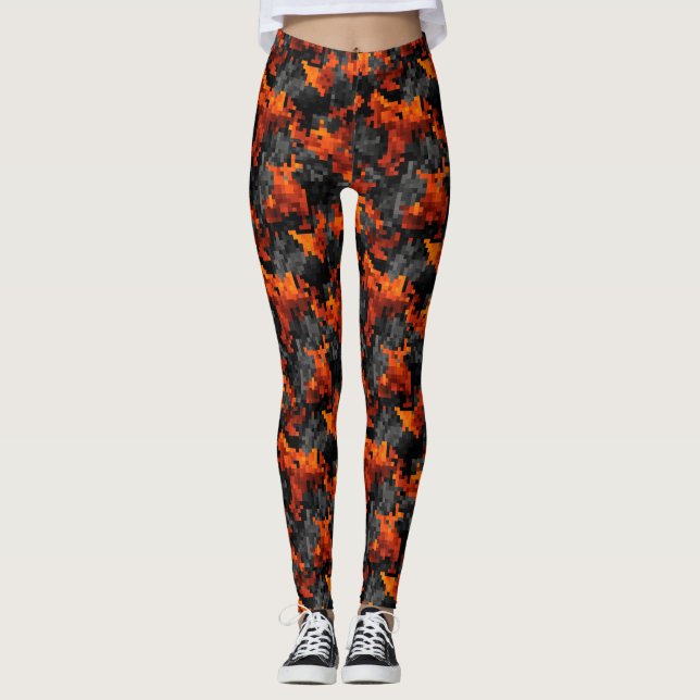 Färgglada Kamouflage Mamma Födelsedagspresent  Atl Leggings (Framsida)