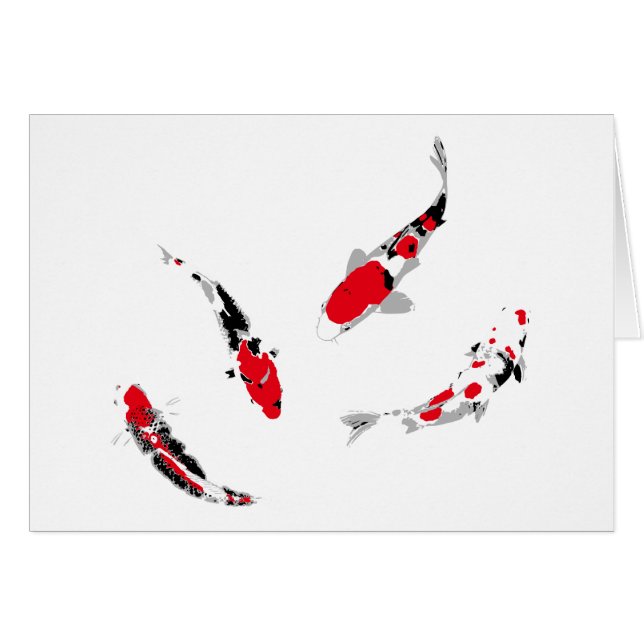 Färgglada karpar hälsningskort (Framsidan Horizontal)